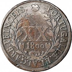 Large Obverse for 20 Réis 1800 coin