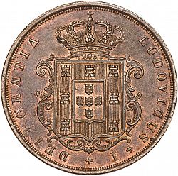 Large Obverse for 20 Réis ( Vintém ) 1874 coin