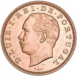 Large Obverse for 20 Réis ( Vintém ) 1883 coin