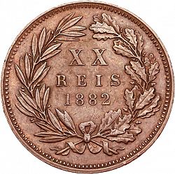 Large Reverse for 20 Réis ( Vintém ) 1882 coin