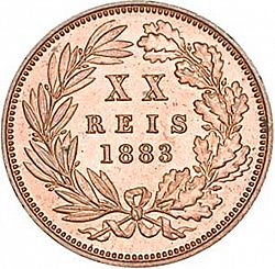 Large Reverse for 20 Réis ( Vintém ) 1883 coin