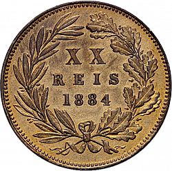 Large Reverse for 20 Réis ( Vintém ) 1884 coin