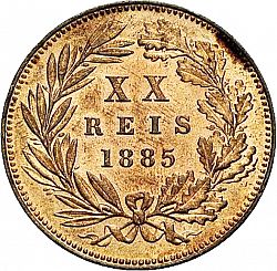 Large Reverse for 20 Réis ( Vintém ) 1885 coin