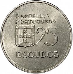 Large Obverse for 25 Escudos 1981 coin