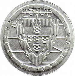 Large Obverse for 25 Escudos 1986 coin