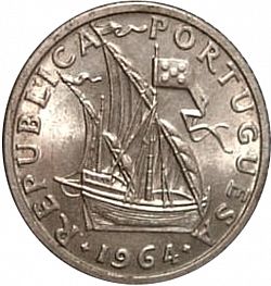Large Obverse for 2,50 Escudos 1964 coin