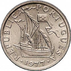 Large Obverse for 2,50 Escudos 1977 coin