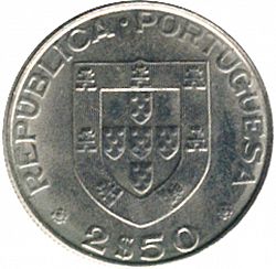 Large Obverse for 2,50 Escudos N/D coin