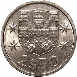 Large Reverse for 2,50 Escudos 1982 coin