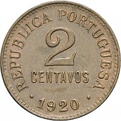 Large Reverse for 2 Centavos 1920 coin