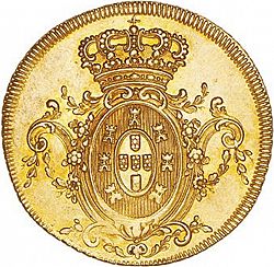Large Reverse for 3200 Réis ( Meia Peça ) 1805 coin