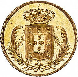 Large Reverse for 3750 Réis ( Meia Peça ) 1828 coin