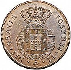 Large Reverse for 3 Réis 1818 coin
