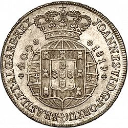 Large Obverse for 480 Réis ( Cruzado Novo ) 1819 coin