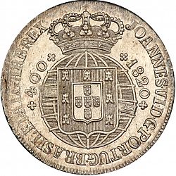 Large Obverse for 480 Réis ( Cruzado Novo ) 1820 coin