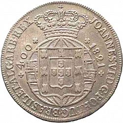 Large Obverse for 480 Réis ( Cruzado Novo ) 1821 coin