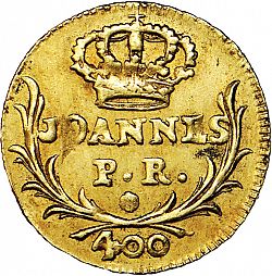 Large Obverse for 480 Réis ( Pinto ) 1807 coin