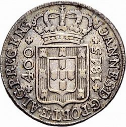 Large Obverse for 480 Réis ( Cruzado Novo ) 1815 coin
