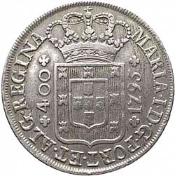 Large Obverse for 480 Réis ( Cruzado Novo ) 1795 coin