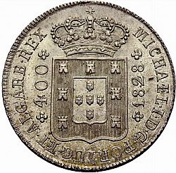 Large Obverse for 480 Réis ( Cruzado Novo ) 1828 coin