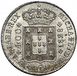 Large Obverse for 480 Réis ( Cruzado Novo ) 1828 coin
