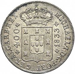 Large Obverse for 480 Réis ( Cruzado Novo ) 1833 coin