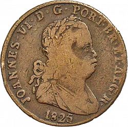 Large Obverse for 40 Réis ( Pataco ) 1825 coin