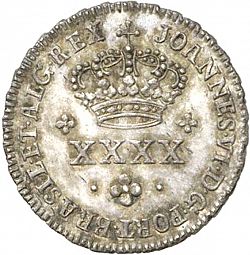 Large Obverse for 50 Réis ( Meio Tostâo ) N/D coin