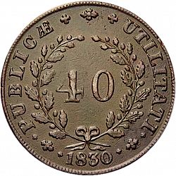 Large Reverse for 40 Réis 1830 coin