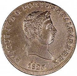 Large Obverse for 40 Réis 1826 coin