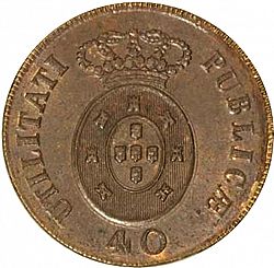 Large Reverse for 40 Réis 1826 coin