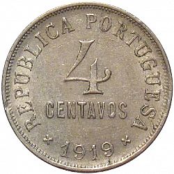 Large Reverse for 4 Centavos 1919 coin