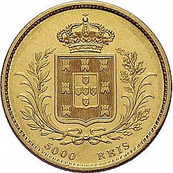 Large Reverse for 5000 Réis ( Meia Coroa ) 1862 coin