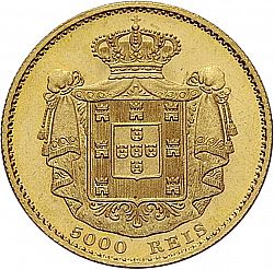 Large Reverse for 5000 Réis ( Meia Coroa ) 1868 coin