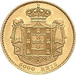Large Reverse for 5000 Réis ( Meia Coroa ) 1869 coin