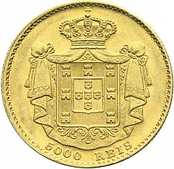 Large Reverse for 5000 Réis ( Meia Coroa ) 1871 coin