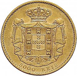 Large Reverse for 5000 Réis ( Meia Coroa ) 1878 coin
