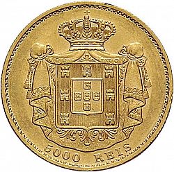 Large Reverse for 5000 Réis ( Meia Coroa ) 1880 coin