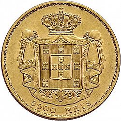 Large Reverse for 5000 Réis ( Meia Coroa ) 1883 coin