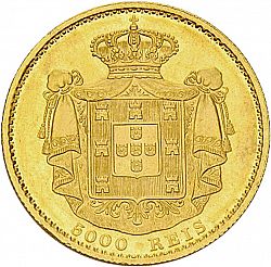 Large Reverse for 5000 Réis ( Meia Coroa ) 1887 coin