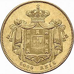Large Reverse for 5000 Réis ( Coroa de Ouro ) 1851 coin