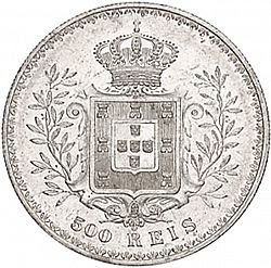 Large Reverse for 500 Réis ( Cinco Tostôes ) 1898 coin