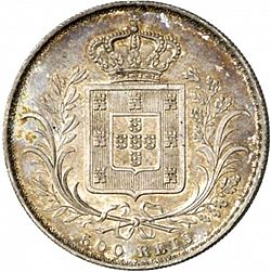 Large Reverse for 500 Réis ( 5 Tostôes ) 1867 coin