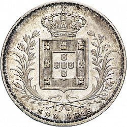 Large Reverse for 500 Réis ( 5 Tostôes ) 1872 coin