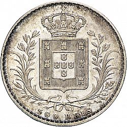 Large Reverse for 500 Réis ( 5 Tostôes ) 1872 coin