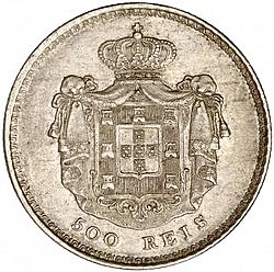 Large Reverse for 500 Réis ( 5 Tostôes ) 1847 coin