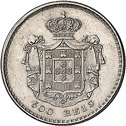 Large Reverse for 500 Réis ( 5 Tostôes ) 1848 coin
