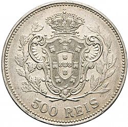 Large Reverse for 500 Réis 1908 coin