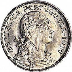 Large Obverse for 50 Centavos 1927 coin