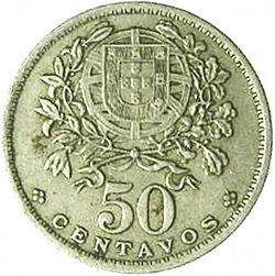 Large Obverse for 50 Centavos 1944 coin